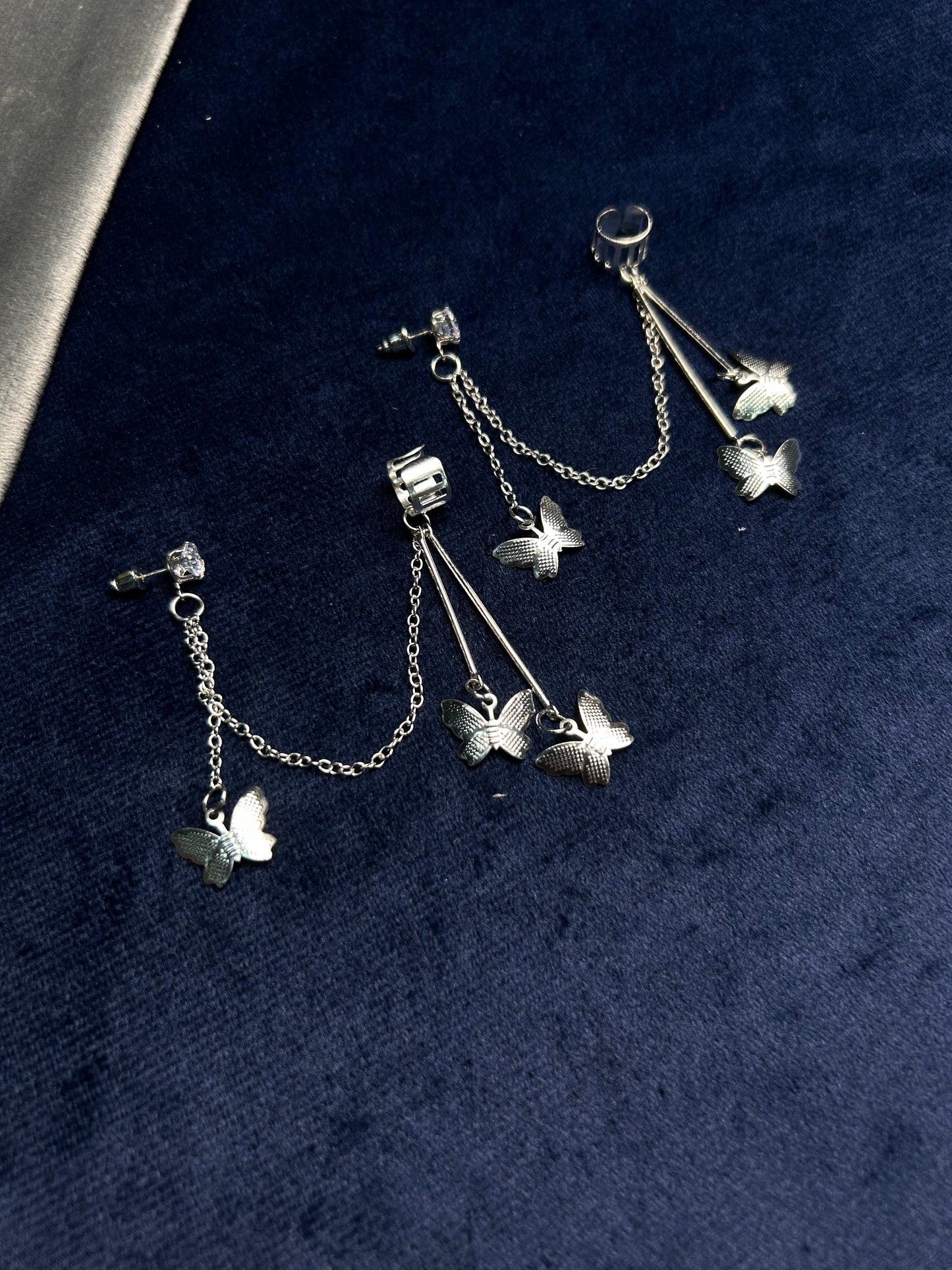 Adjustable Butterfly Cuff Earrings