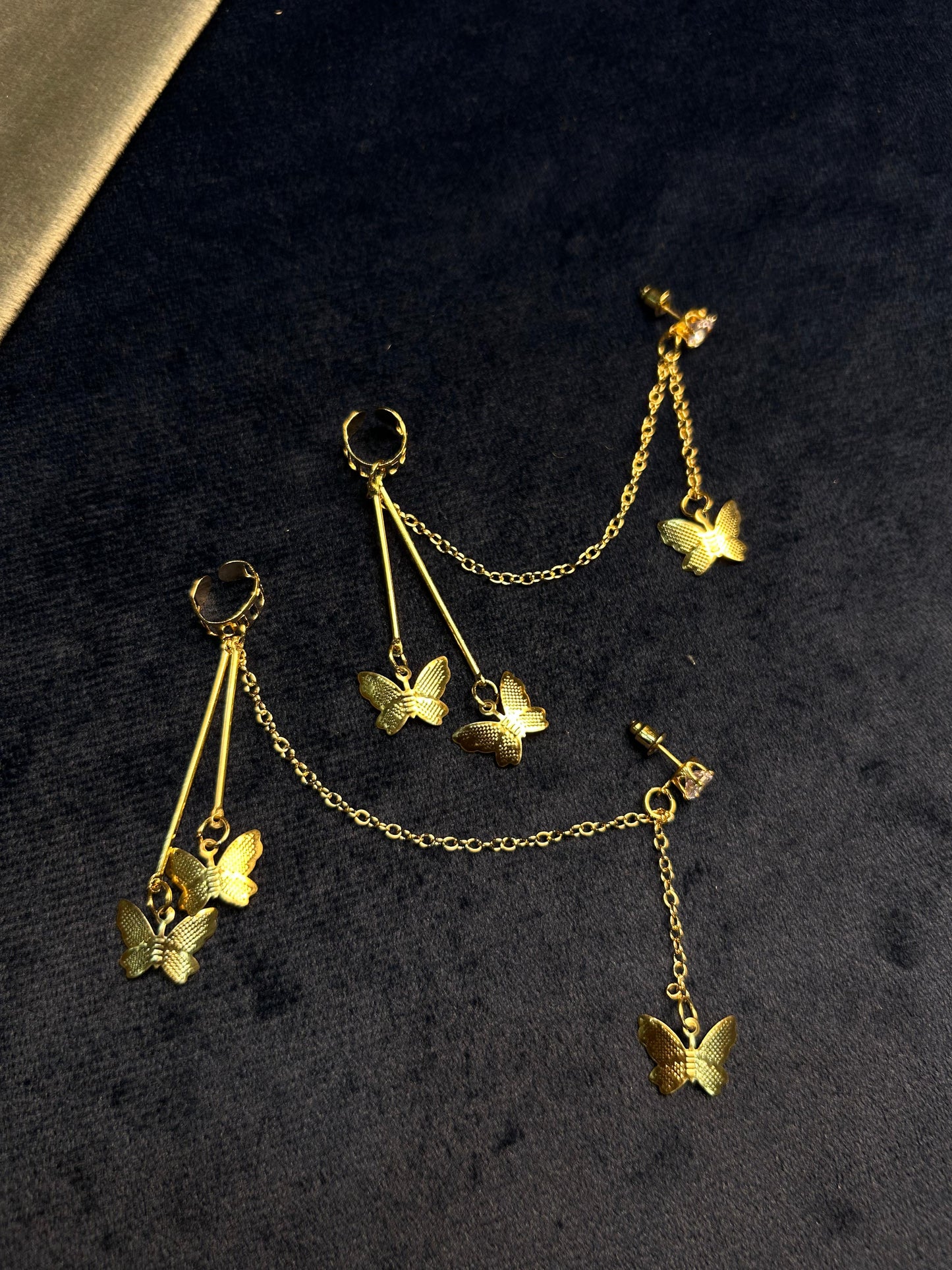 Adjustable Butterfly Cuff Earrings