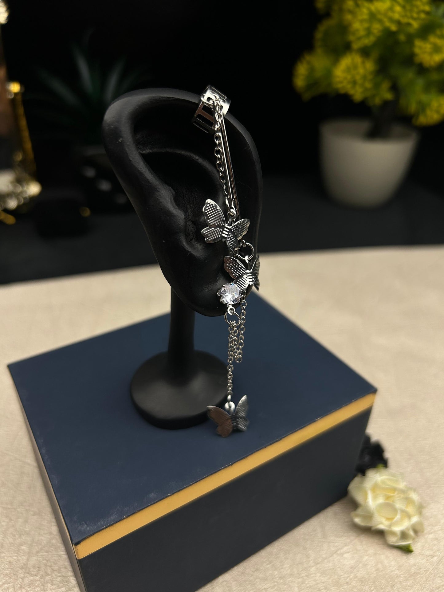 Adjustable Butterfly Cuff Earrings