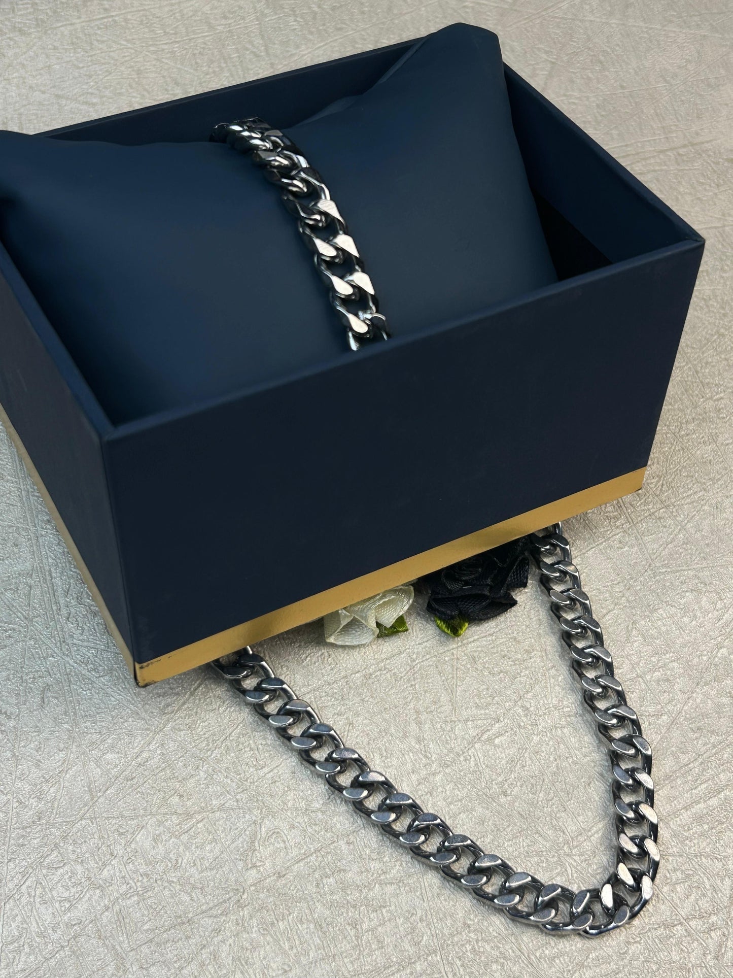 Cuban Link Necklace and Bracelet Set