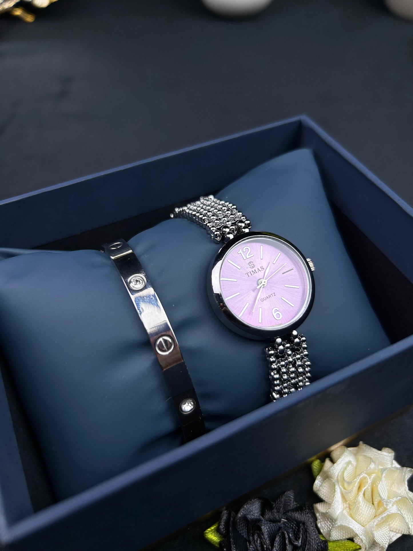 TIMAS Watch and Cartier-Silver Set