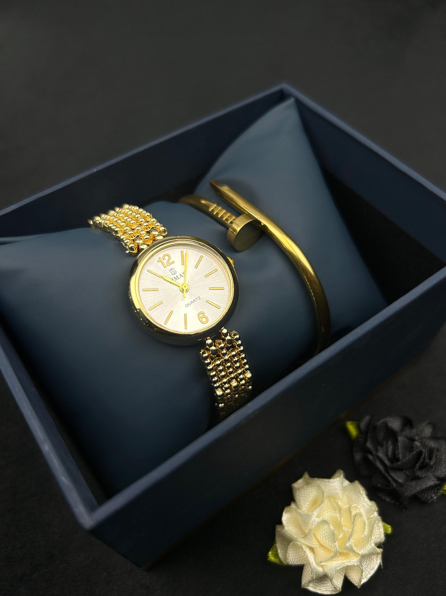 TIMAS Watch and Nail Cartier Bracelet