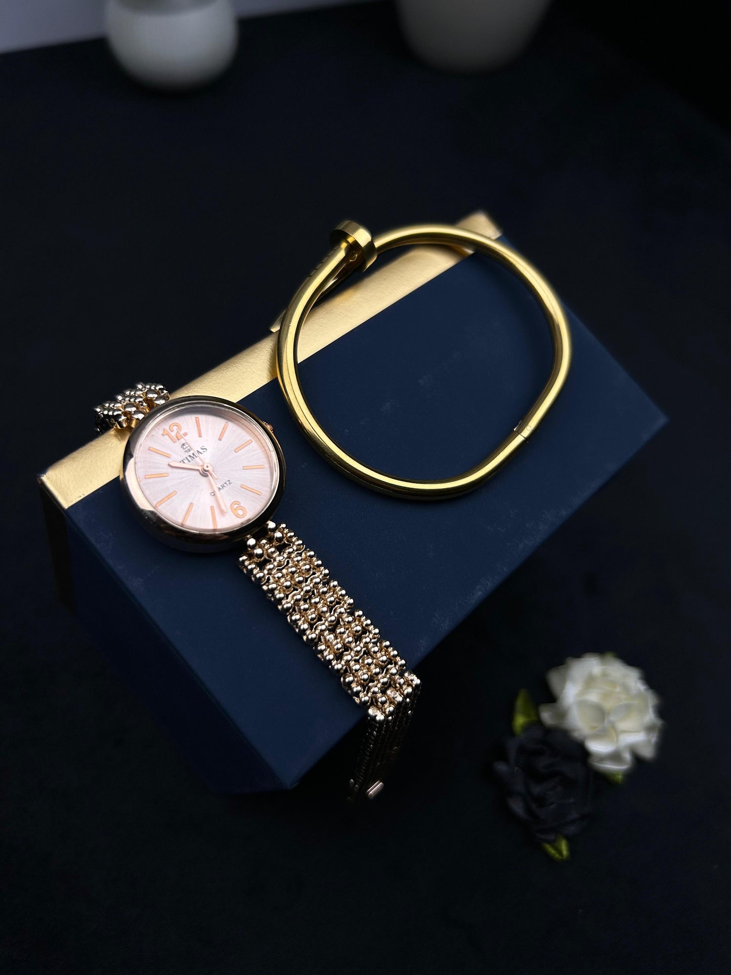 TIMAS Watch and Nail Cartier Bracelet