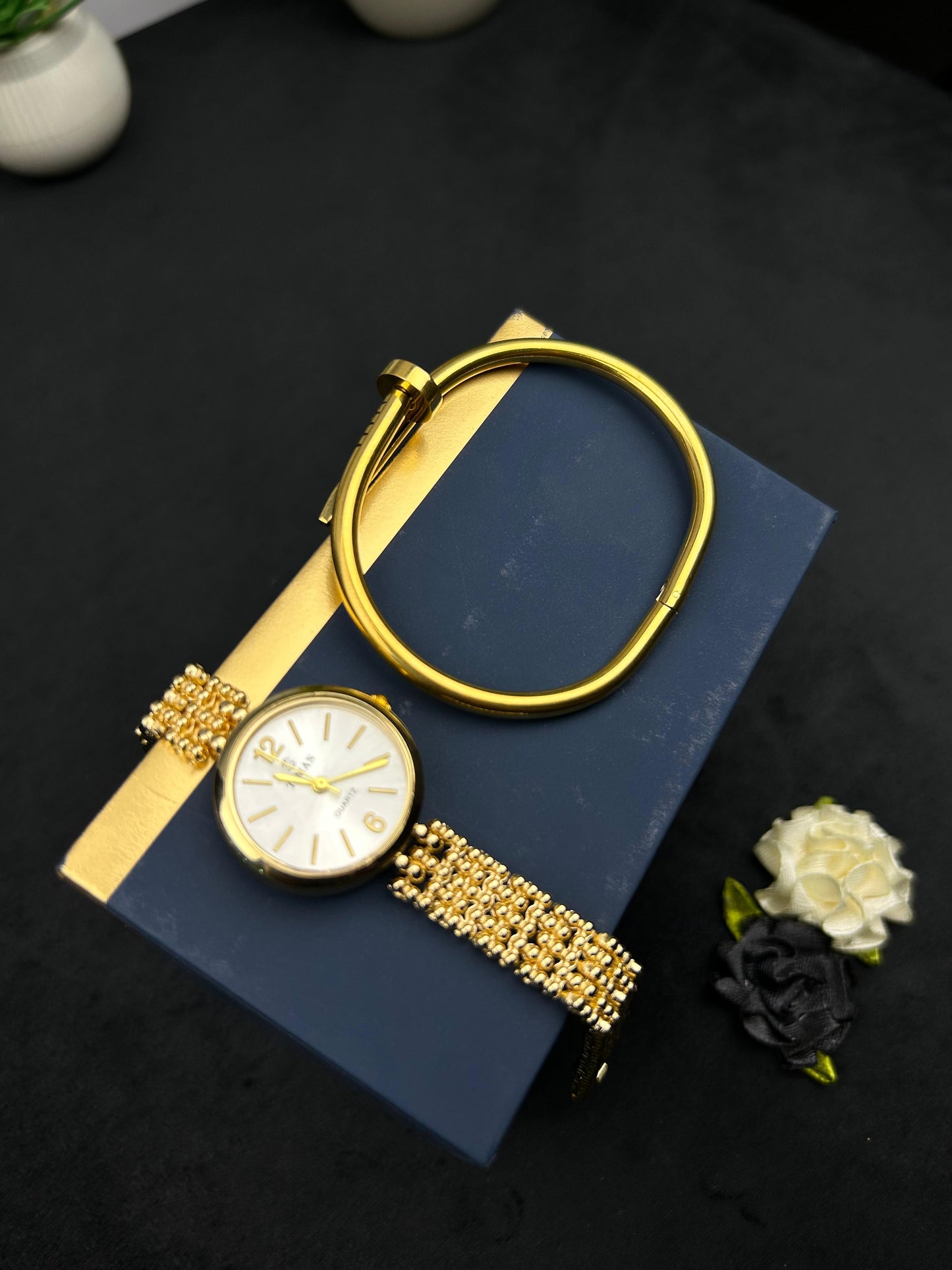 TIMAS Watch and Nail Cartier Bracelet