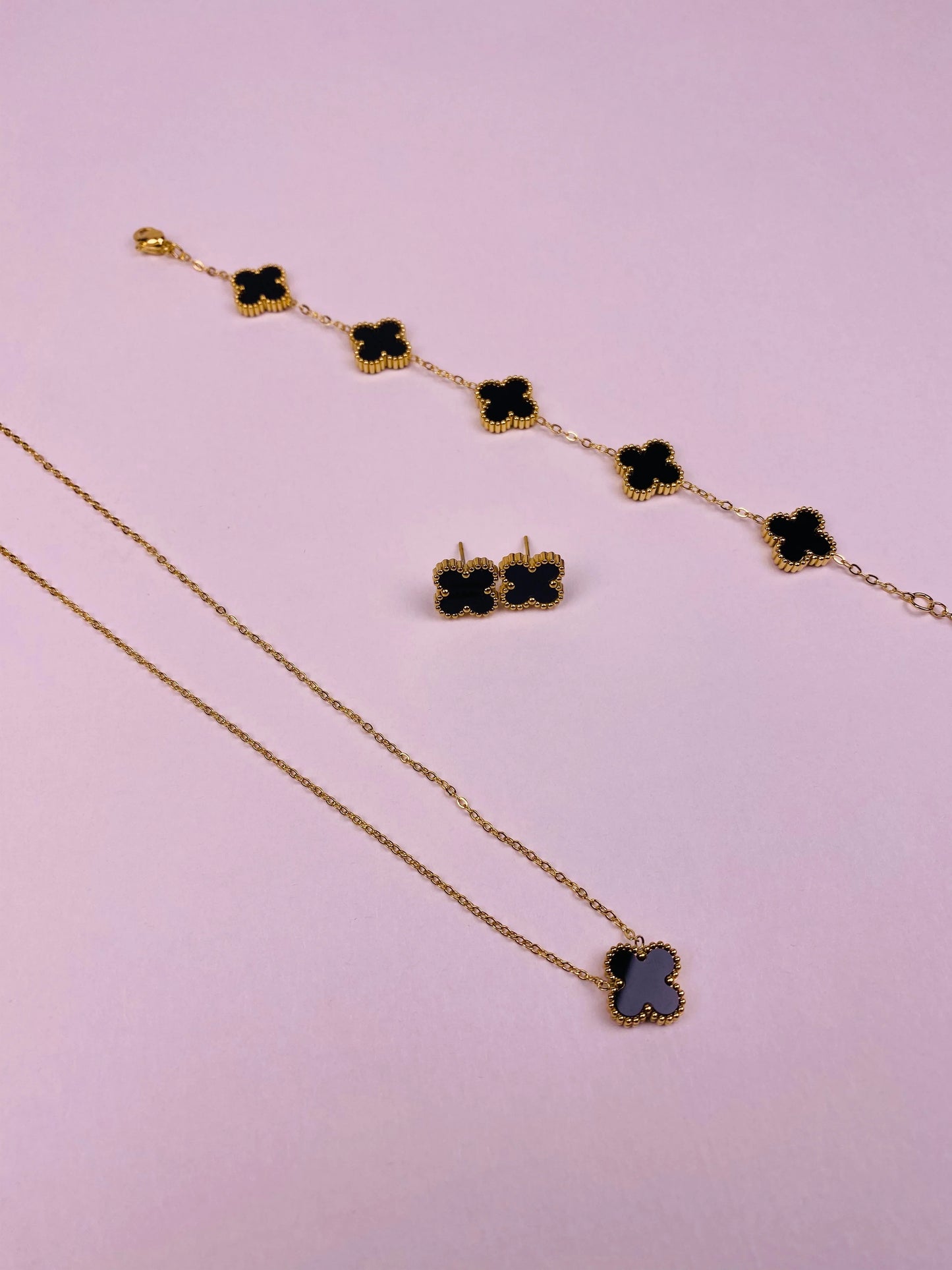 Leaf Clover Jewellery Set - Beads