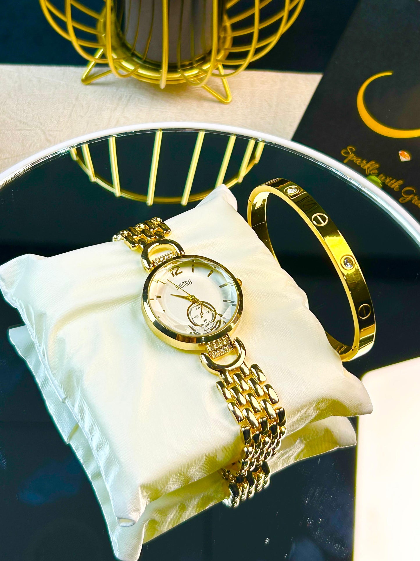 Lucent Watch with Cartier Barcelet