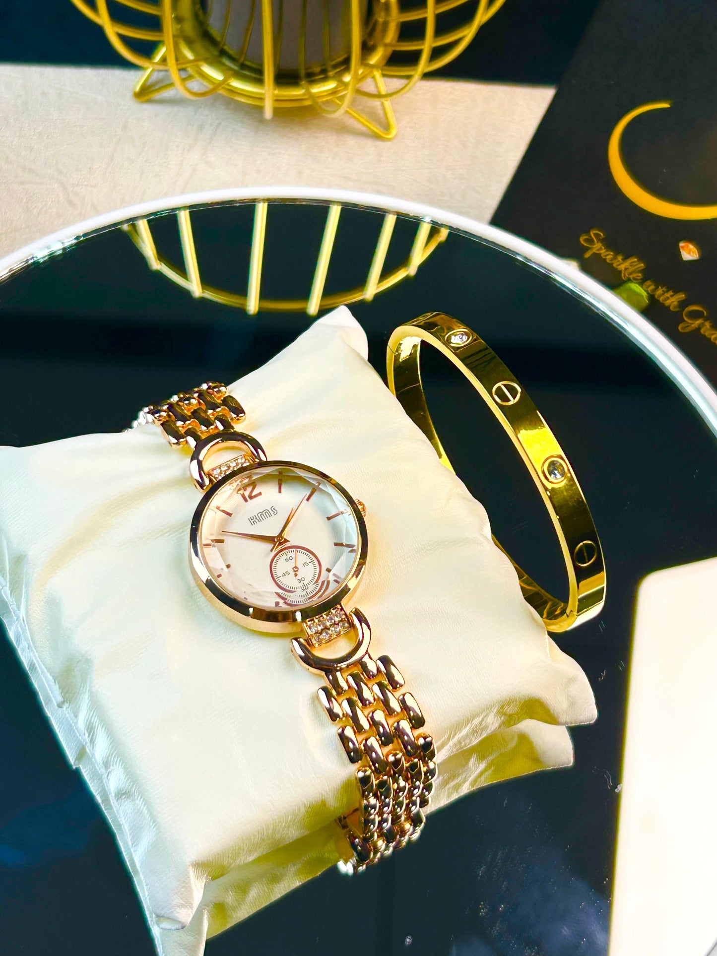 Lucent Watch with Cartier Barcelet