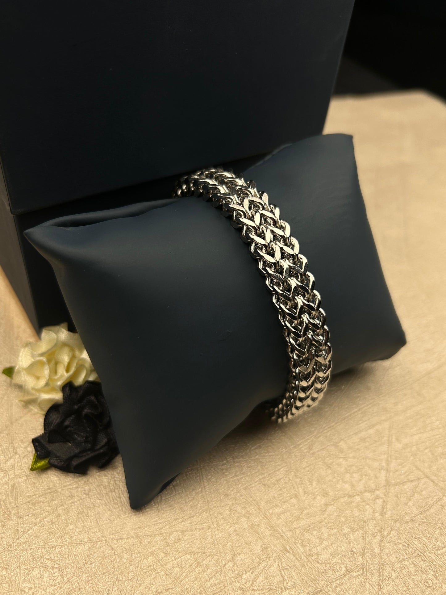 Men’s Chunky Silver Chain Bracelet
