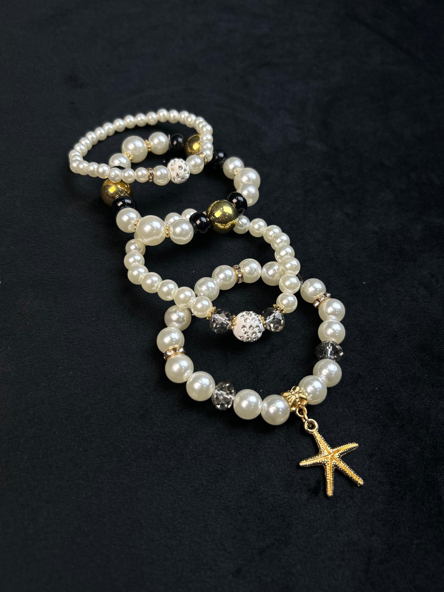 Pearl Charm Stretchy Bands