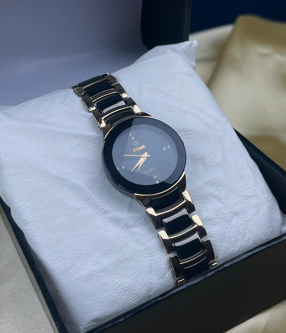 Tomi Female Watch Gold with Black