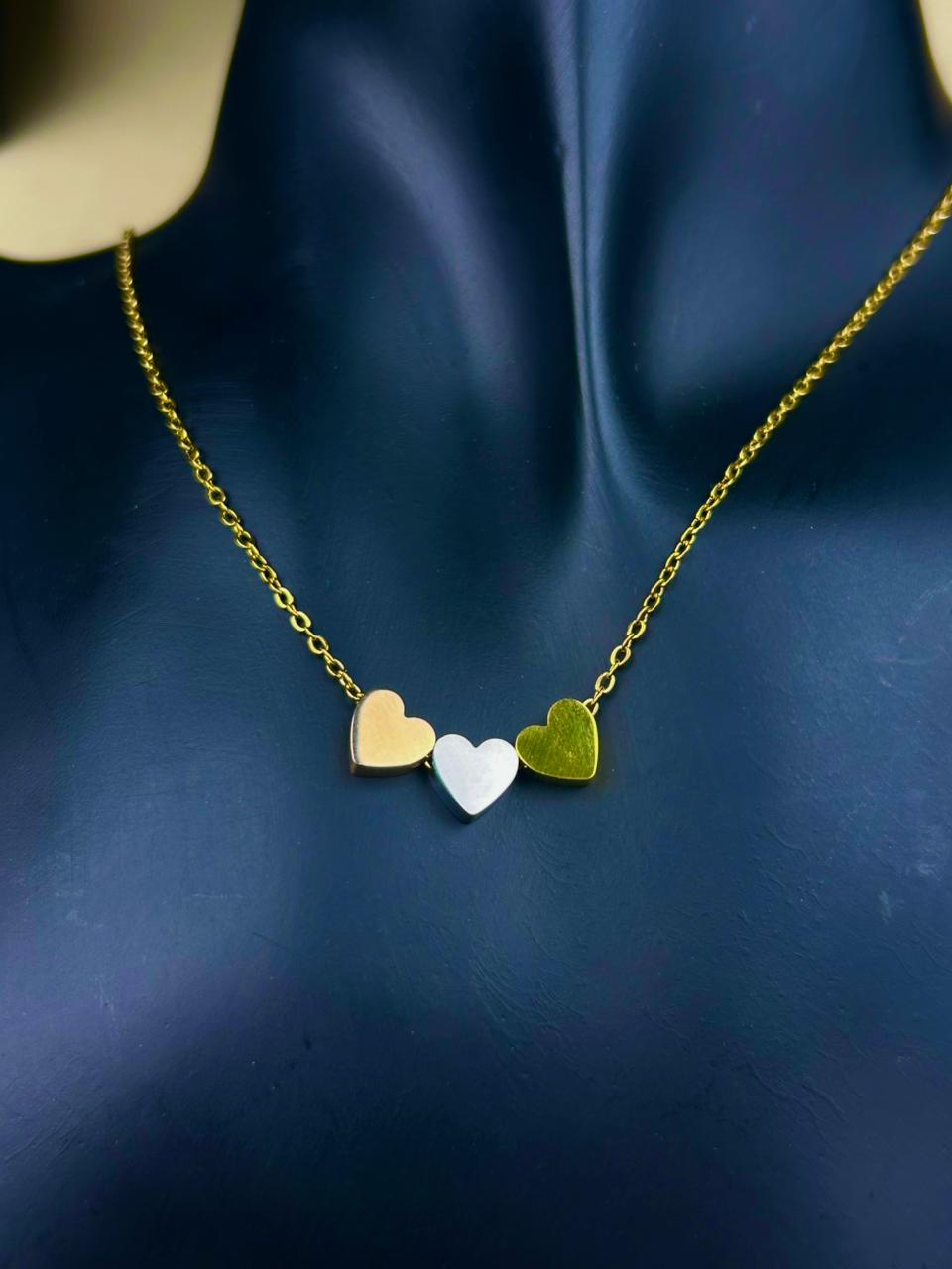 Triplet Heart Necklace