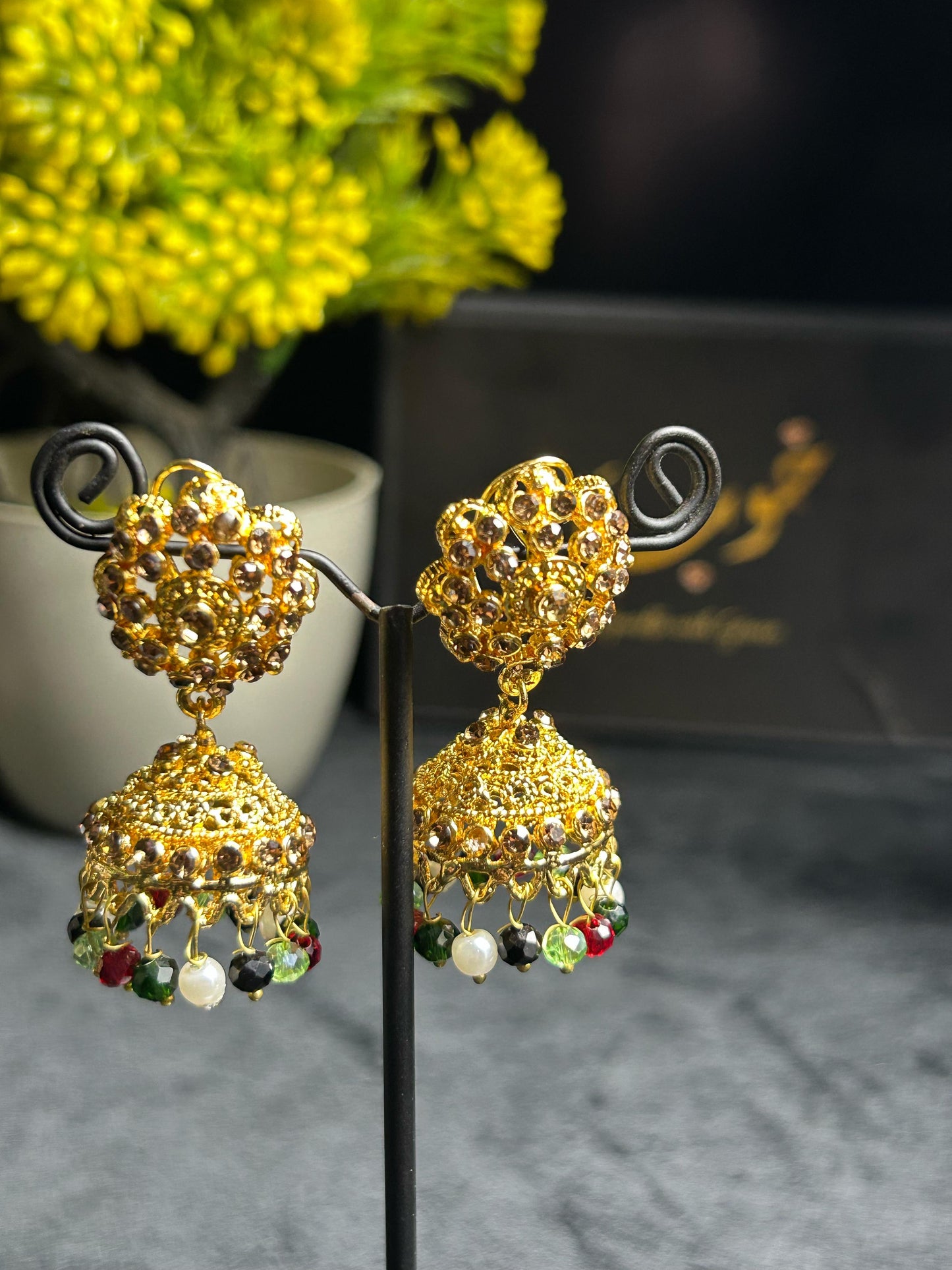 Golden Charm Jhumka