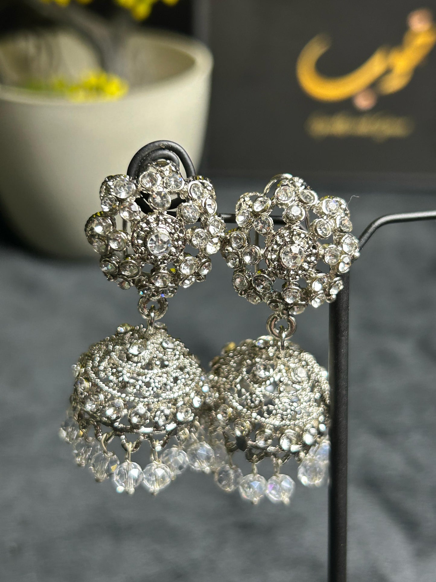 Silver Pearl Jhumka