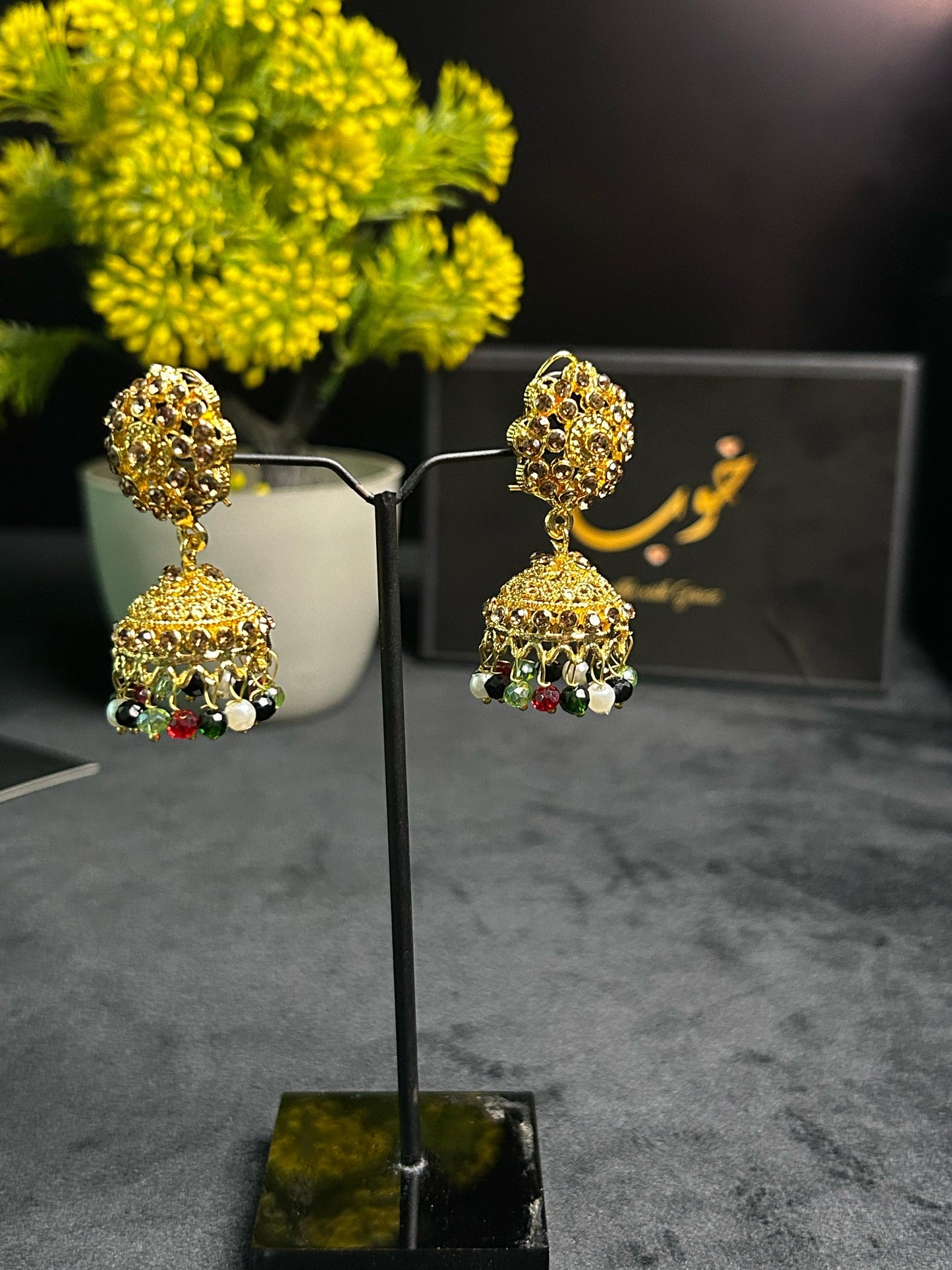 Golden Charm Jhumka