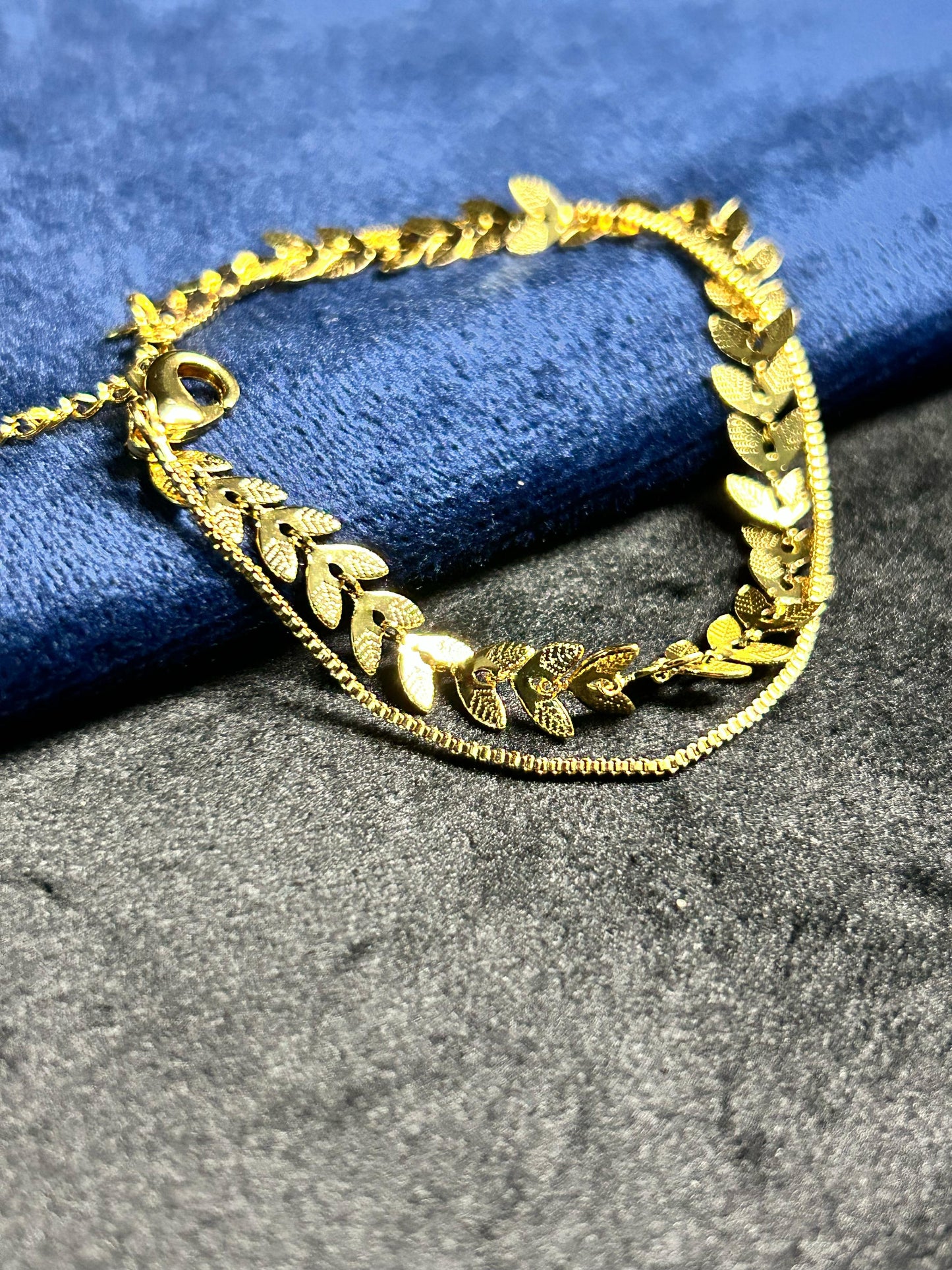 Leaflet Charm Anklet- Pair