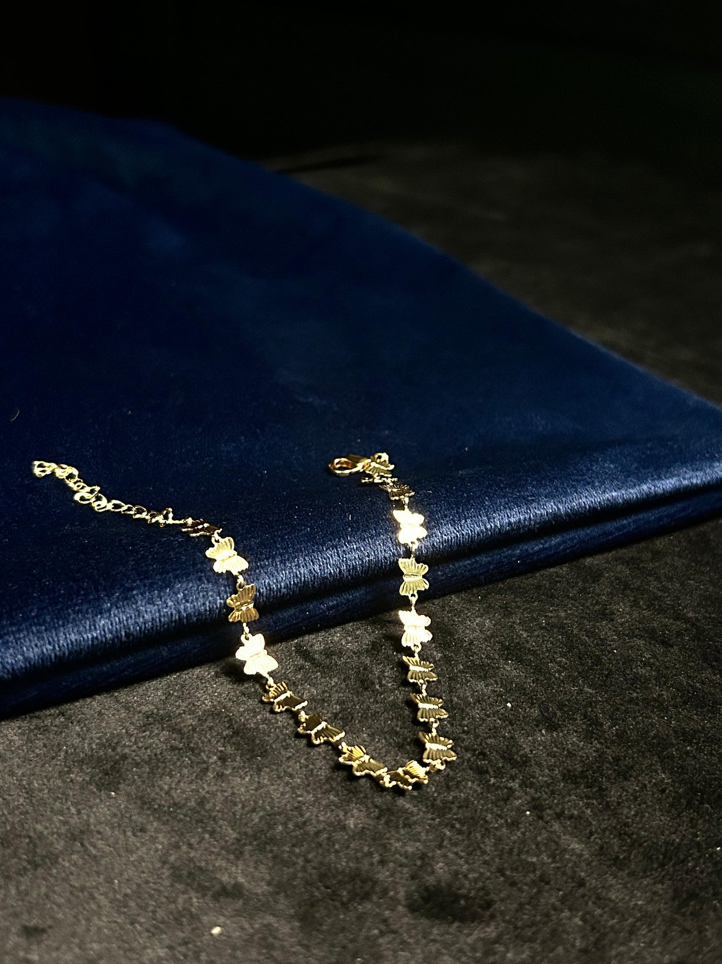 Butterfly Charm Anklet -Pair