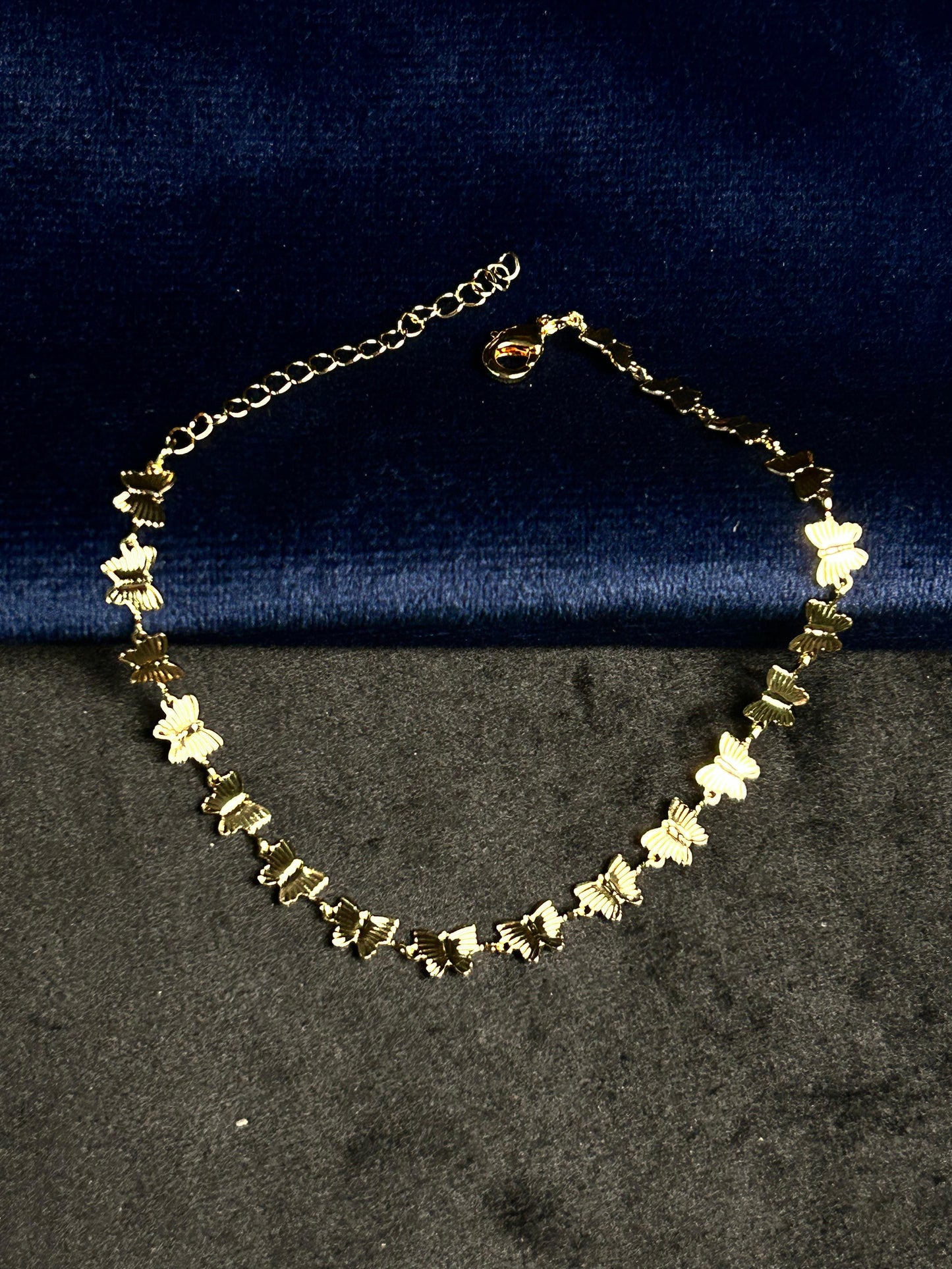 Butterfly Charm Anklet -Pair