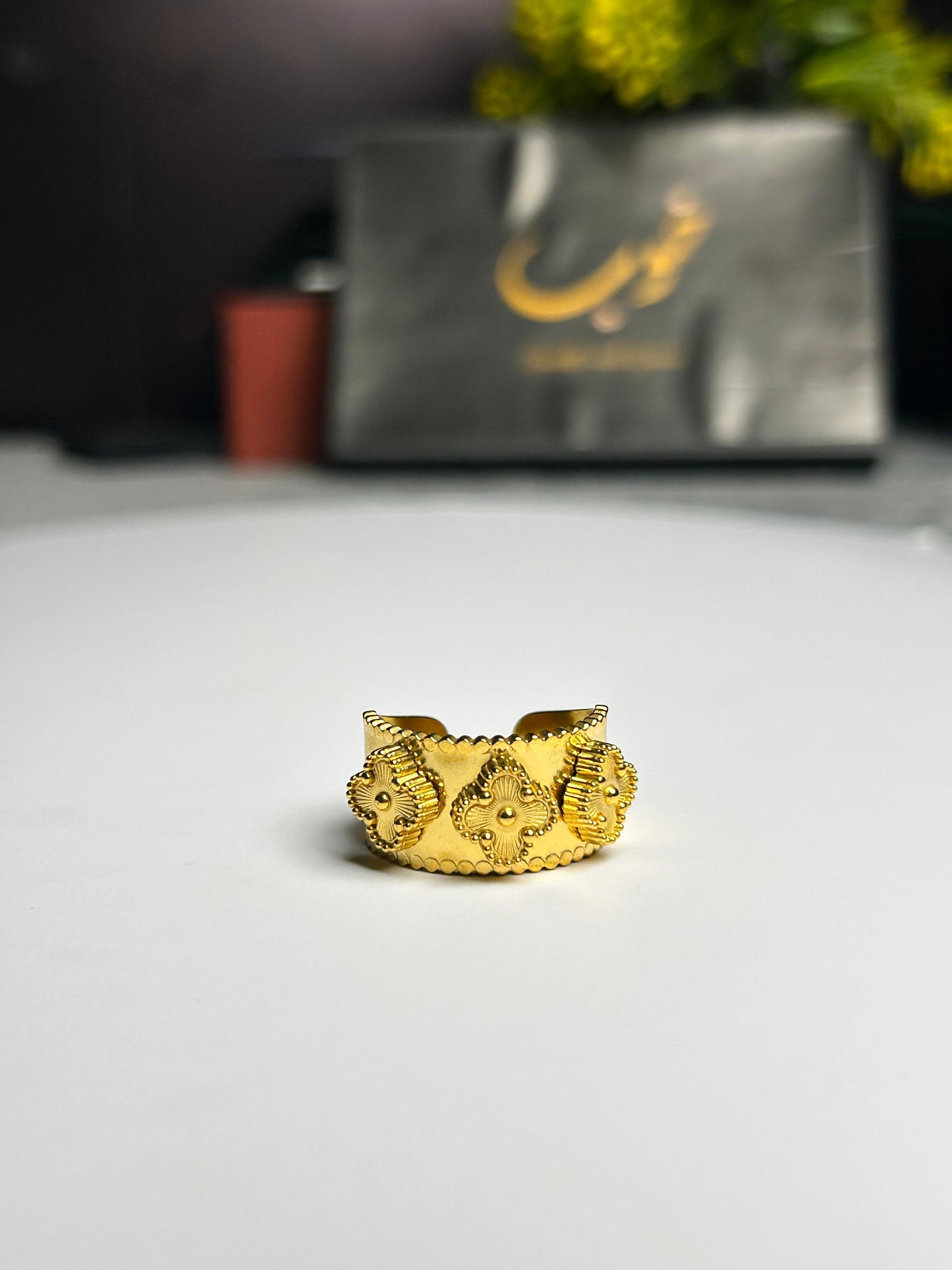Golden Clover Ring