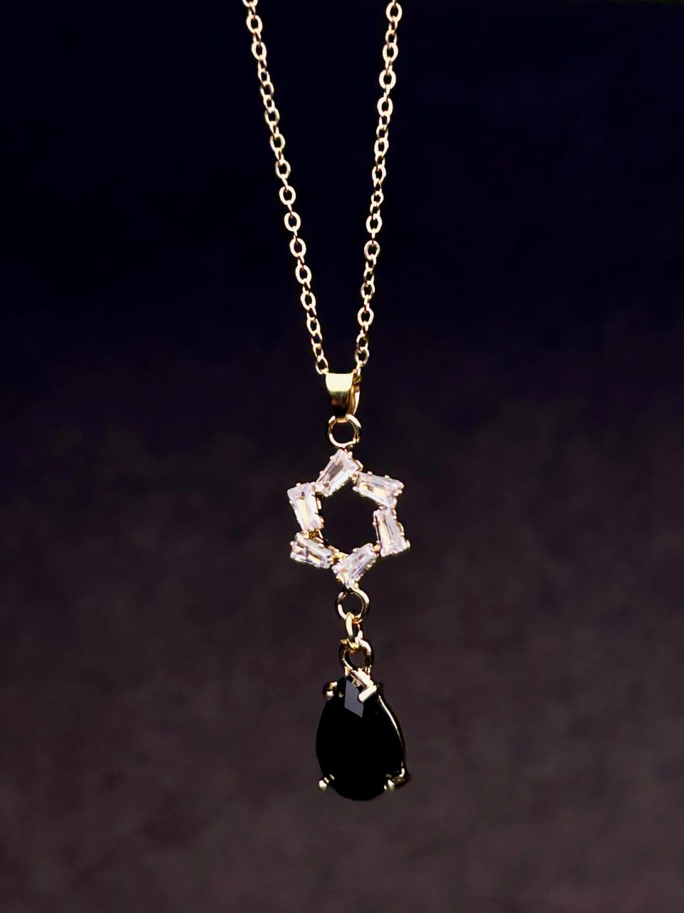 Starry Charm Black Jewelry Set