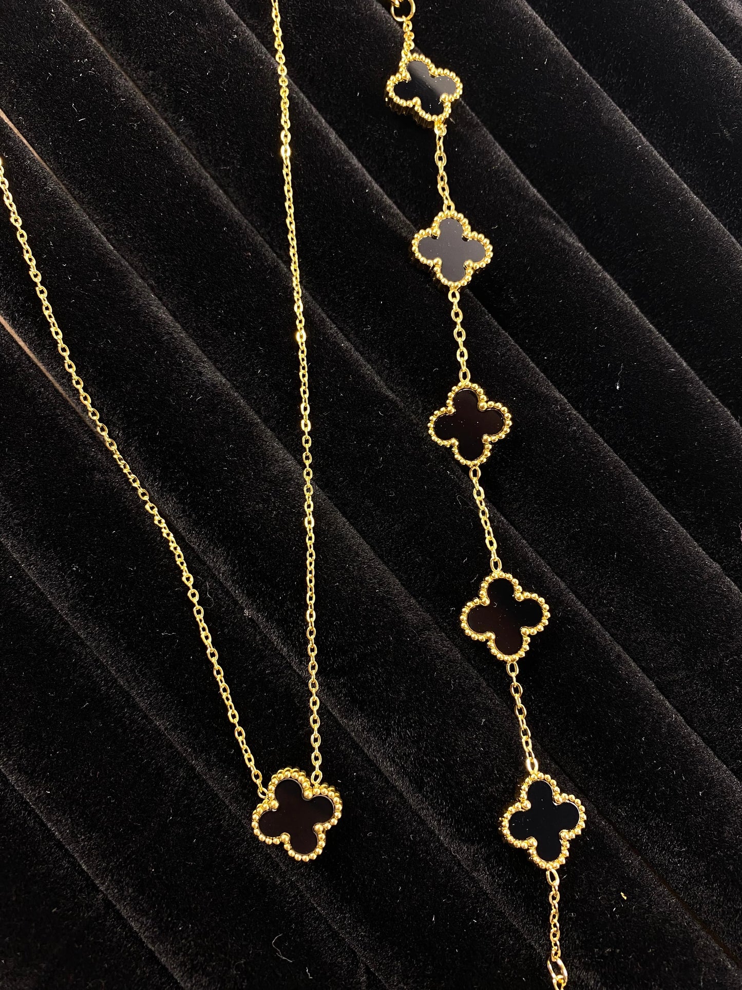 Leaf Clover Jewellery Set - Beads