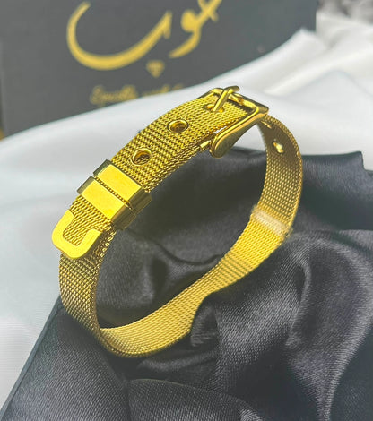 Adjustable Mesh Strap Buckle Bracelet