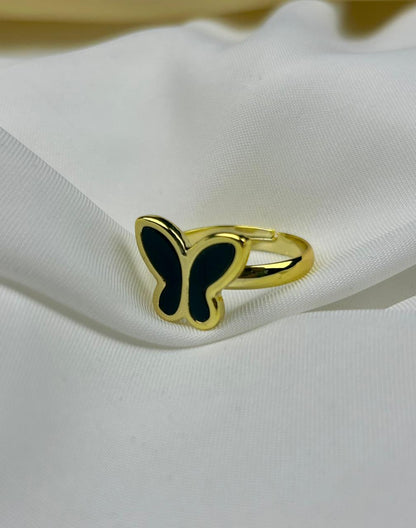 Black Butterfly Ring