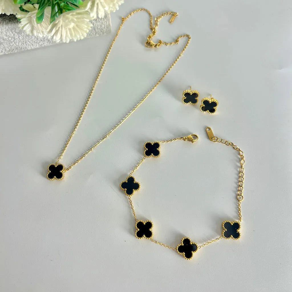 Leaf Clover Jewellery Set