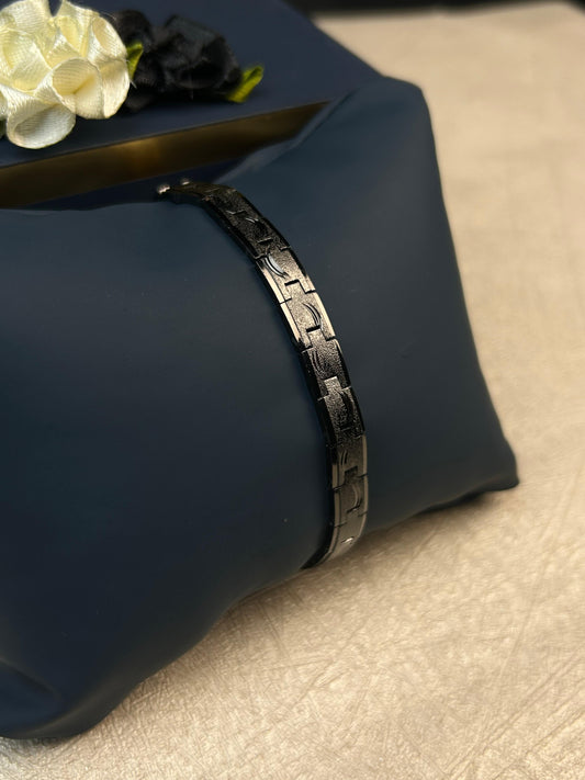 Black Men's Link Bracelet