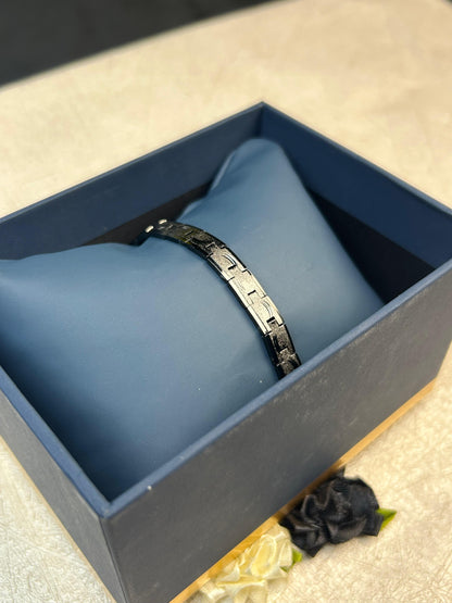 Black Men's Link Bracelet