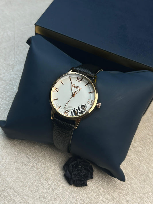 Black Strap Watch