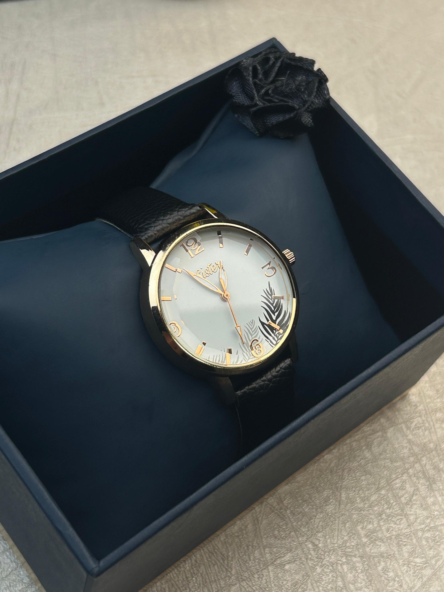 Black Strap Watch