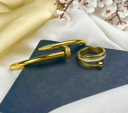 Car-tier Nail Armlet Set + Ring