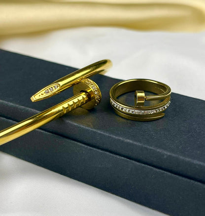 Car-tier Nail Armlet Set + Ring