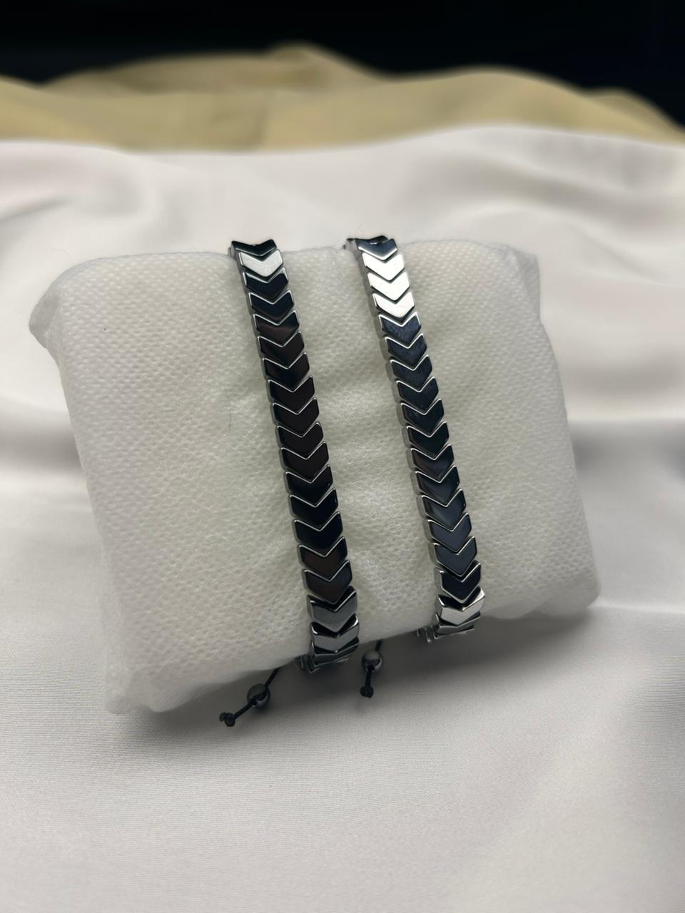 Chevron Luxe Bracelet Pair