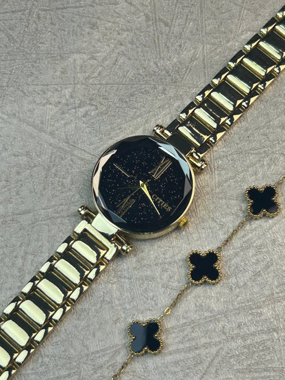 Cities Spark Watch with Clover Bracelet