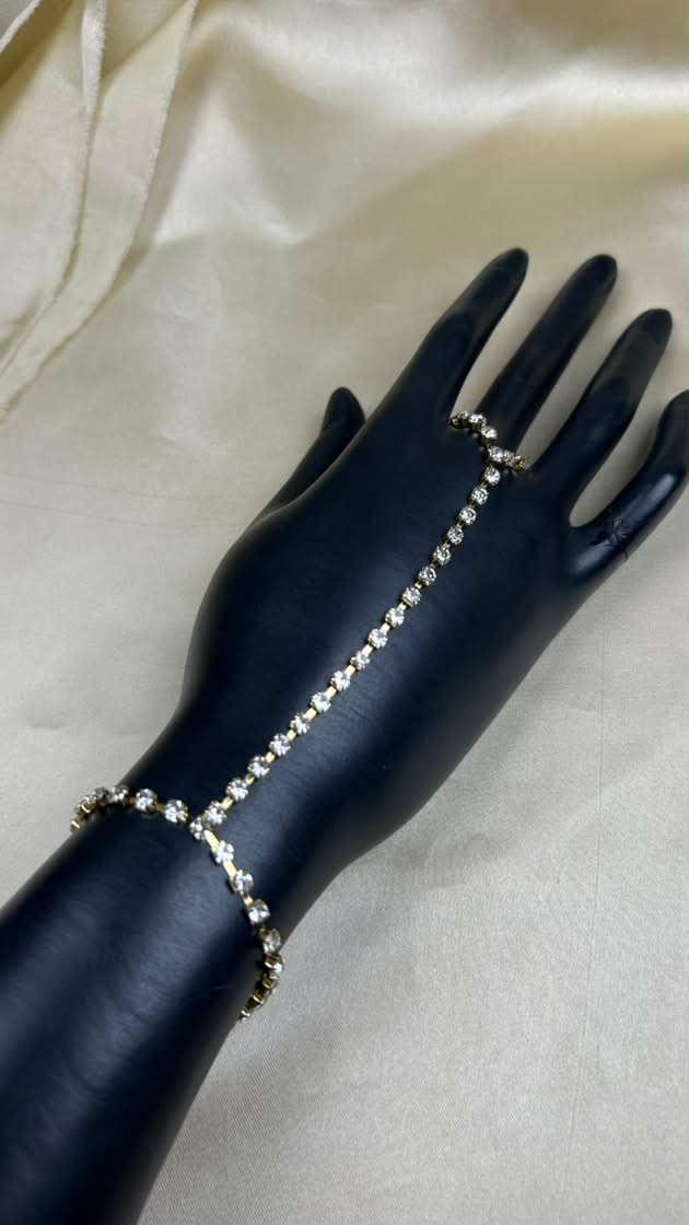 Classic Crystal Hand Chain Bracelet