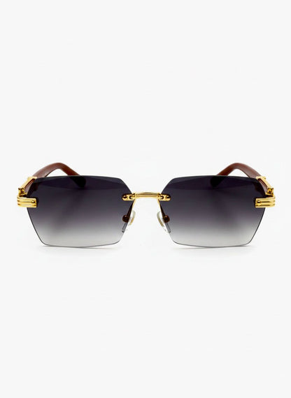 Classic Rimless Black Shades