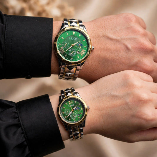 Classic WAVE Green tone Couple Watch