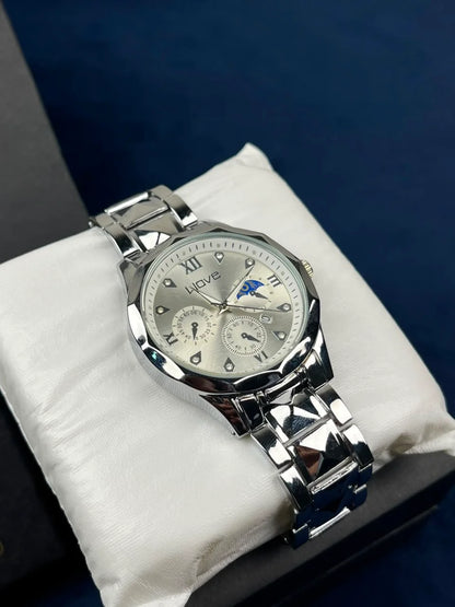 Classic WAVE Silver tone Male Watch