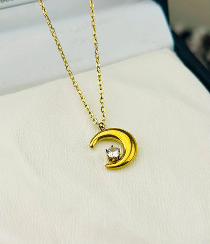 Crystal Moon Necklace