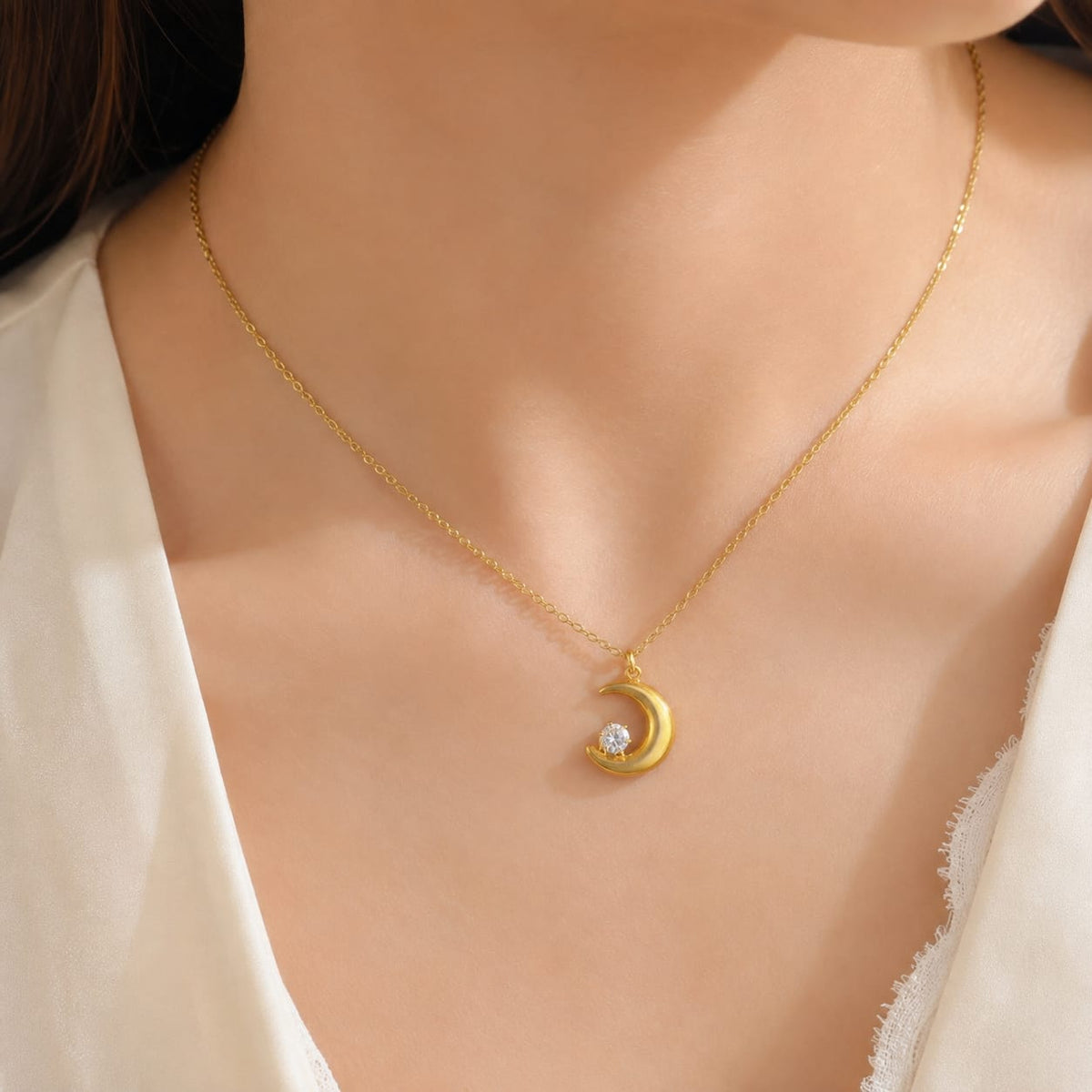 Crystal Moon Necklace
