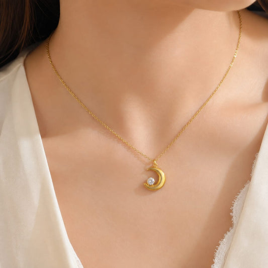 Crystal Moon Necklace