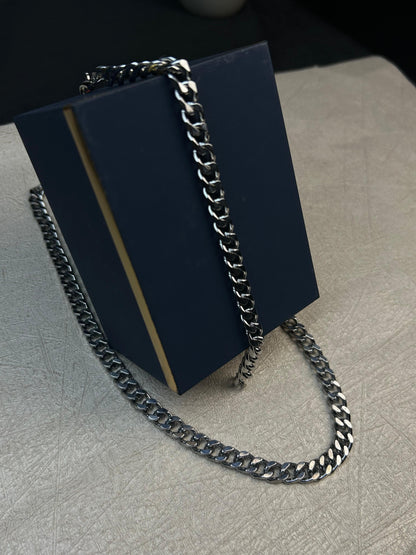 Cuban Link Necklace and Bracelet Set