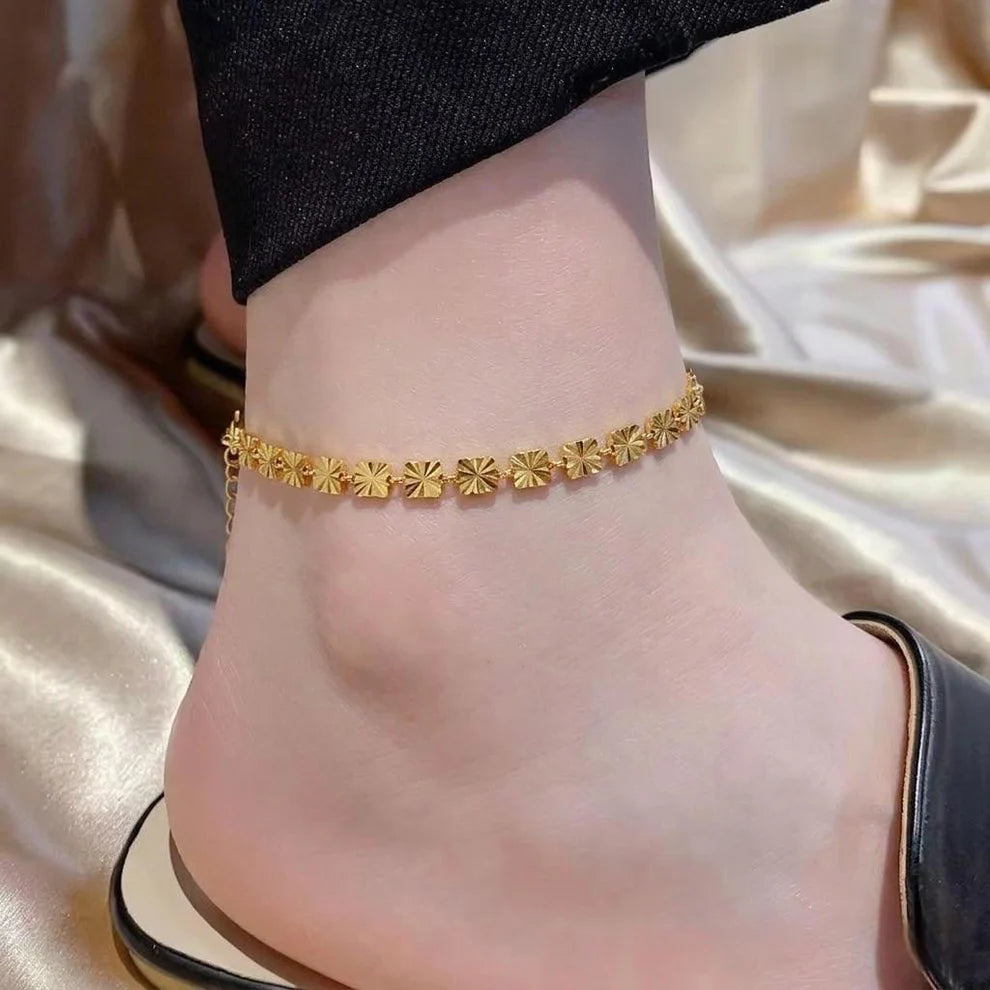 Daisy Floral Spark Anklet