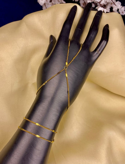 Delicate Embrace Hand Chain Bracelet