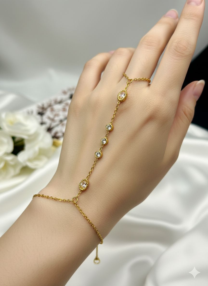 Delicate Hand Chain Finger Bracelet