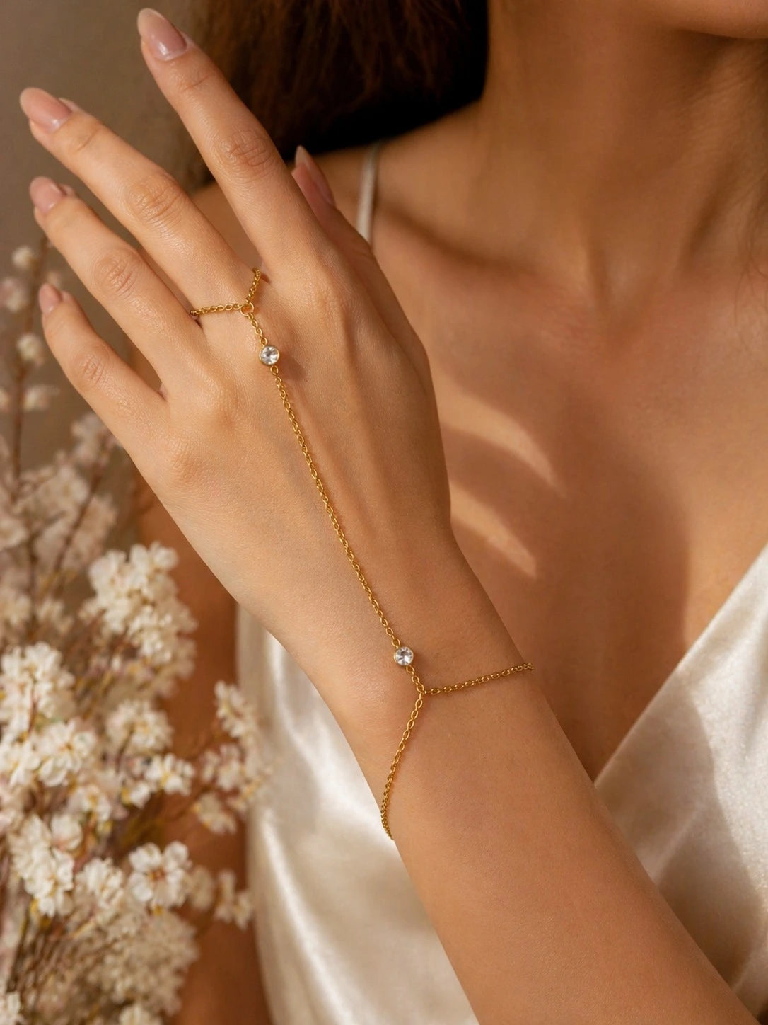 Delicate Ring Chain Bracelet