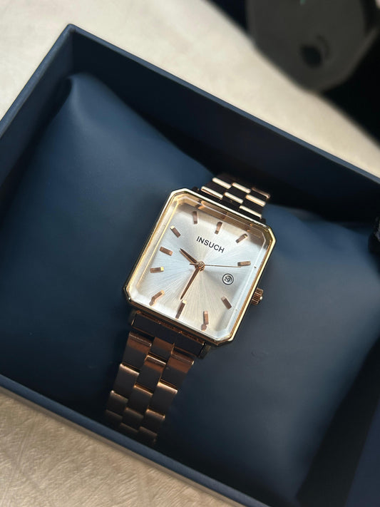 INSUCH Diamond Glaze Gold Watch