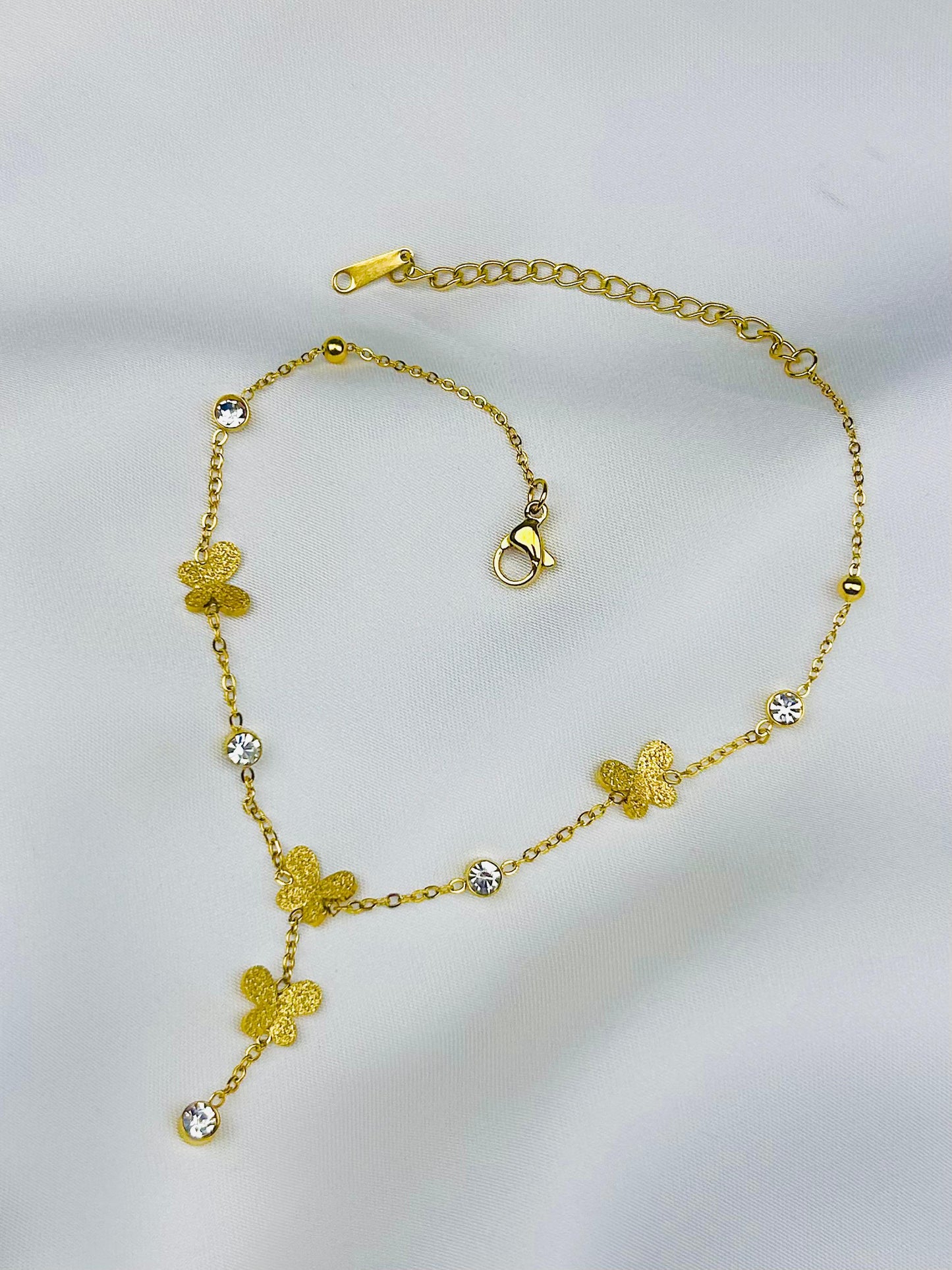 Elegant Butterfly Drop Anklet
