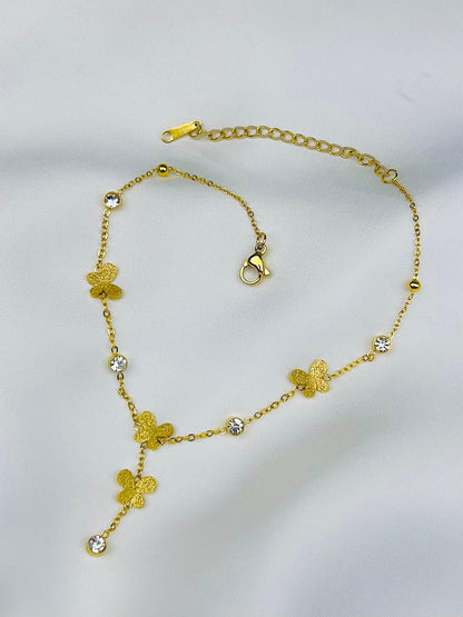 Elegant Butterfly Drop Anklet